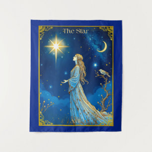 Tenture Illustration de la carte Tarot, l'étoile