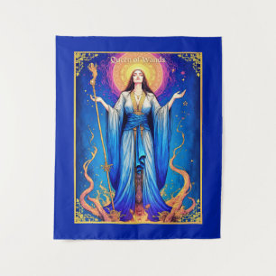 Tenture Illustration de la carte Tarot, reine des baguette