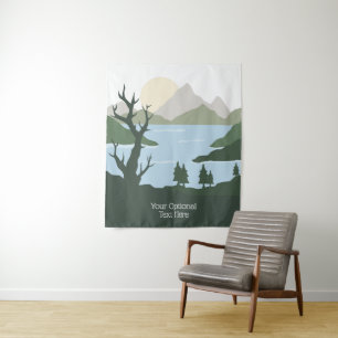 Tenture Illustration de la nature du texte personnalisé