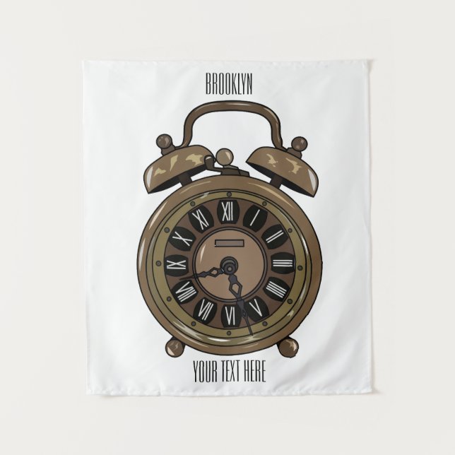 Tenture Illustration de l'horloge d'alarme (Devant)