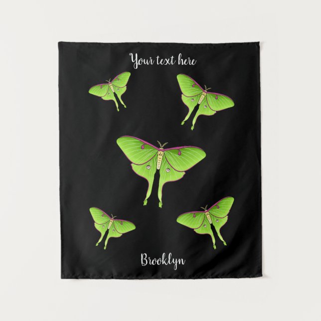 Tenture Illustration de Luna Moth (Devant)