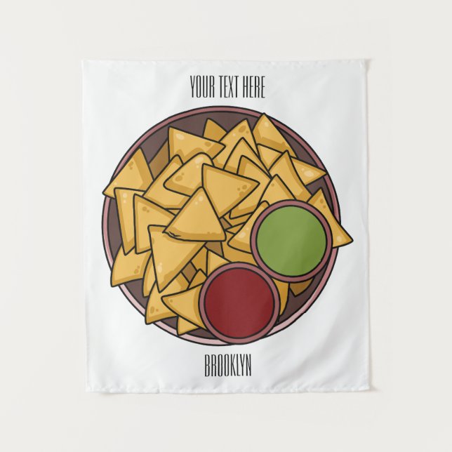 Tenture Illustration de Nachos (Devant)