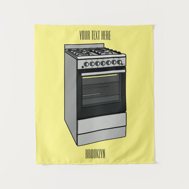 Tenture Illustration de poêle électrique (Devant)