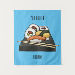 Tenture Illustration de sushi