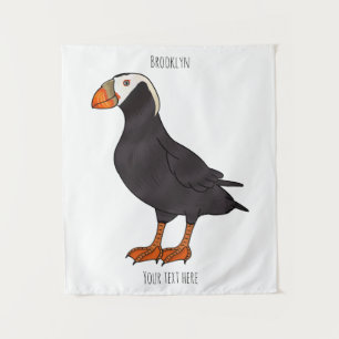 Tenture Illustration d'oiseau bouffon touffu