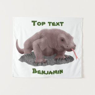 Tenture Illustration du dragon de Komodo