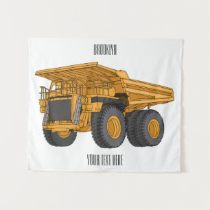 Tenture Illustration d'un camion à grande échelle