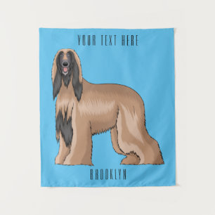 Tenture Illustration d'un chien hound afghan