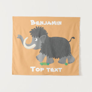 Tenture Illustration d'un mammouth laineux mou