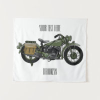 Illustration d'une moto de croiseur militaire