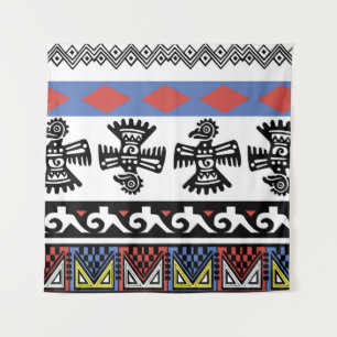 Tenture Illustration ethnique des Amérindiens