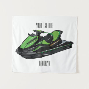 Tenture Illustration Jet ski