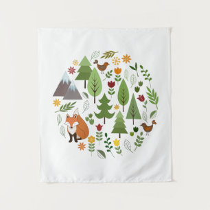 Tenture Illustrations scandinaves Cercle