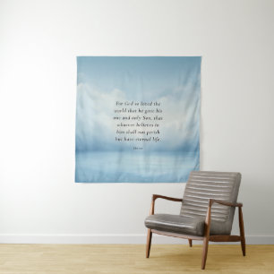 Tenture Image du verset biblique Jean 3:16