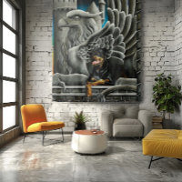 Imaginaire Rottweiler Chien Gargoyle