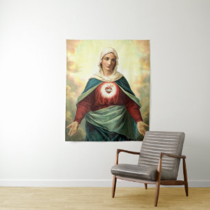 Tenture Immaculé Coeur Vierge Marie