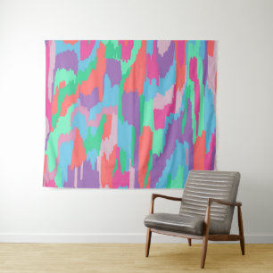 Tenture Impression Abstraite Pastel Tone