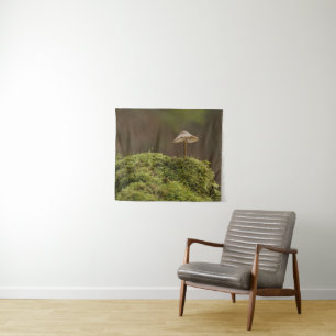 Tenture Impression d'art de champignon serein dans une for