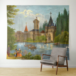 Tenture Impression des années 1850 du château de Franzensb