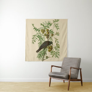 Tenture Impression d'oiseau Grackle Violet d'Audubon Botan