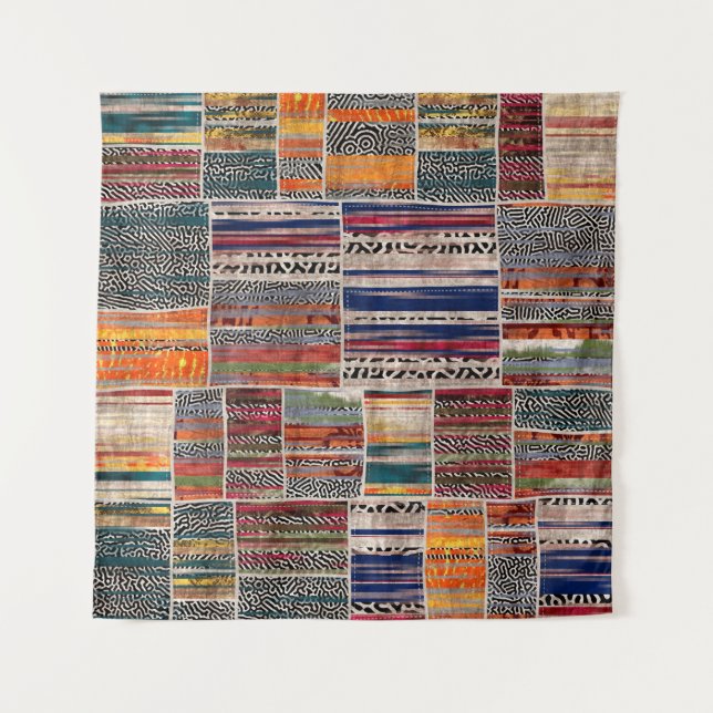 Tenture Impression motif de la surface composée de collage (Devant)