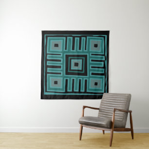 Tenture impression sur toile de motif moderne abstrait afr