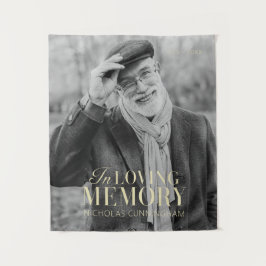 Tenture In Love Memory Modern Elegant Photo Memorial