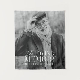 Tenture In Love Memory Modern Elegant Photo Memorial