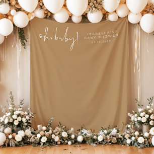 Tenture INDIE Boho Earth Toned Baby shower Photo Tapestry