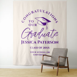 Tenture Indigo Linen Félicite Nos Diplômés Chic