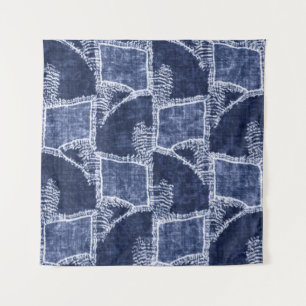 Tenture Indigo Patchwork : Texturé Checked Elegance