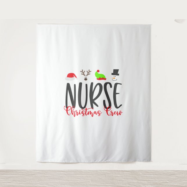 Tenture Infirmière de Noël2 (Devant)