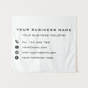 Tenture Informations sur l'entreprise personnalisées Texte