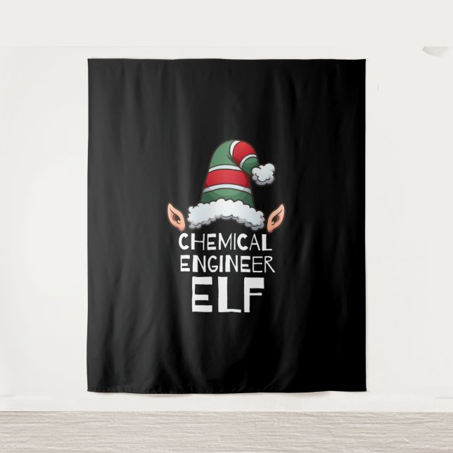 Tenture Ingénieur chimique Elf Noël vacances Noël (Devant)