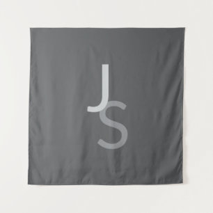 Tenture Initiales chevauchantes modernes monogrammées Gr
