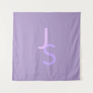 Tenture Initiales chevauchantes modernes monogrammées   Vi
