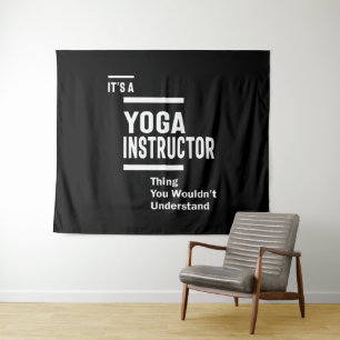 Tenture Instructeur de yoga Titre du travail Cadeau
