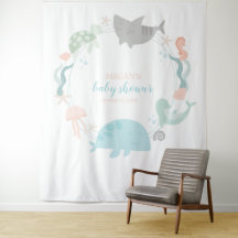 Invitation à une baby shower sous la mer