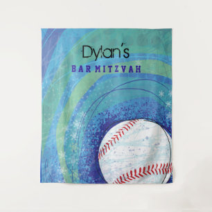 Tenture Invitation Bar Mitzvah de folie BASEBALL
