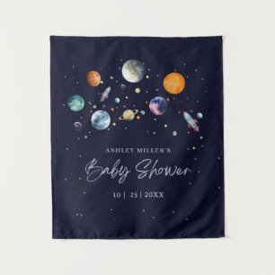 Tenture Invitation de Baby Shower Over The Moon Boy Baby, 