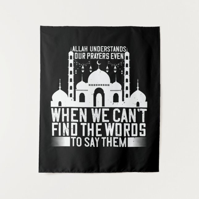 Tenture Islam - Allah comprend nos prières (Devant)