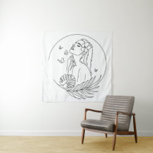 Island Muse - Tropical Feminine Line Art