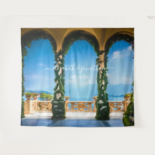 Tenture Italie Élégante Arches de Mariage Toile de Fond Ph