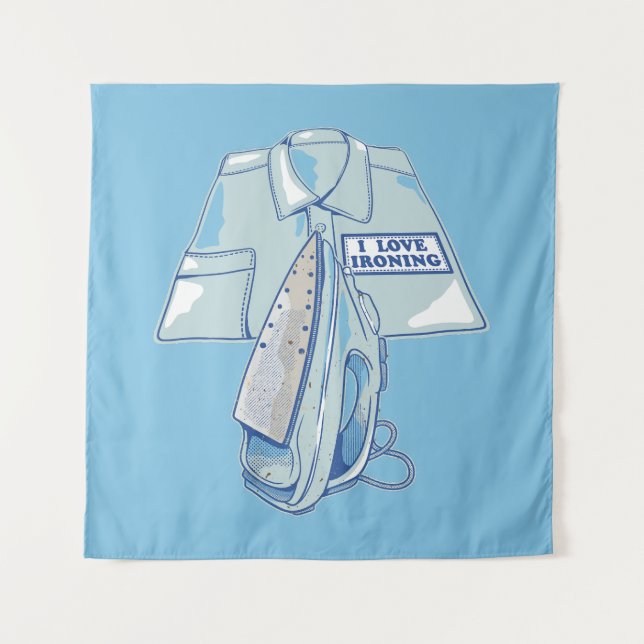 Tenture J'adore repasser (Devant)