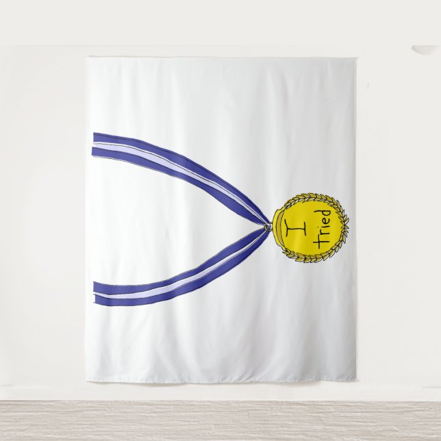 Tenture J'ai essayé la médaille (Devant)