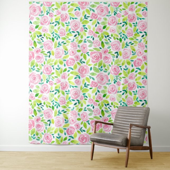 Tenture Jardin rose (En situation)