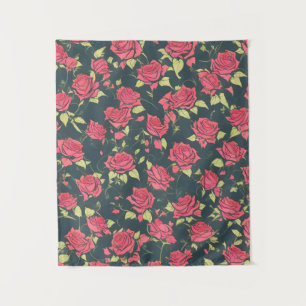 Tenture Jardin Rose romantique