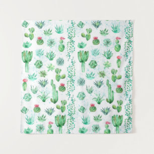Tenture Jardin Succulent : Aquarelle Arrière - plan sans c