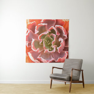 Tenture Jardin superbe Les tons roses Succulents Art réali