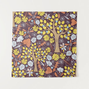 Tenture Jardins, fleuris, pommier motif